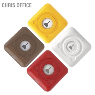  Chris office เครื่องพิมพ์พกพา ลายการ์ตูนหมีน่ารัก เครื่องพิมพ์มือถือแบบพกพาน้ำหนักเบาพร้อมแบตเตอรี่