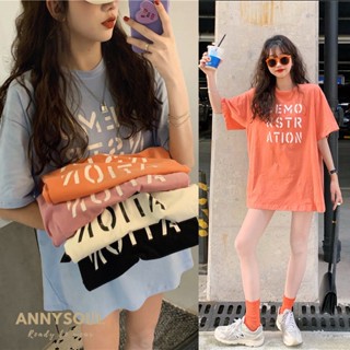 งานฟรีไซต์ เสื้อยืดทรงหลวม  เสื้อผ้าเกาหลี  ชุดคู่รัก oversized ผ้ายืด หลวมทุกการแข่งขัน