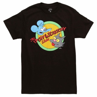 เสื้อยืด พิมพ์ลายกราฟฟิคโลโก้ The Itchy And Scratchy สไตล์คลาสสิก ไซซ์ 2T-XS-6XL