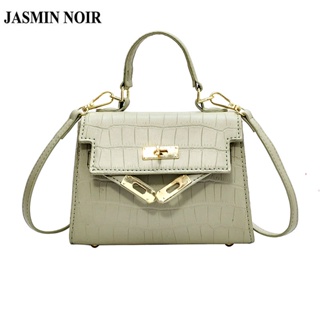 Jasmin NOIR กระเป๋าถือ กระเป๋าสะพายไหล่ ลายหนังจระเข้ สําหรับสตรี