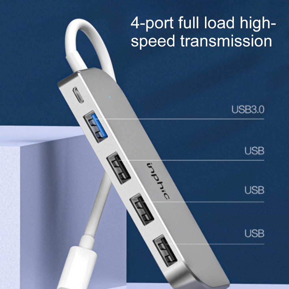 ฮับ USB ความเร็วสูง 4 พอร์ตฮับ USB 3.0 HUB Adapter สำหรับ PC แล็ปท็อปอุปกรณ์เสริมคอมพิวเตอร์