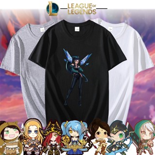 เสื้อยืดแขนสั้น League of Legends เสื้อยืดเปล่า เสื้อยืดสีขาวผู้หญิง ไซส์ใหญ่ เสื้อคู่ เสื้อแฟชั่นผญ เสื้อสีขาว_03