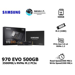 COINSคืน15%⚡FB9JMZV6⚡ SAMSUNG 970 EVO 500GB SSD 3500MB/S NVME M.2 PCIE ประกัน 5ปี