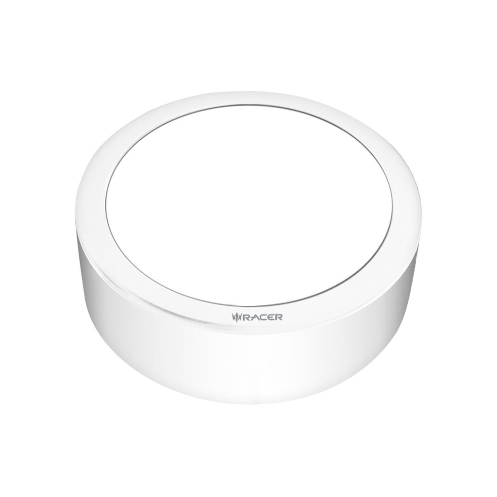 โคมดาวน์ไลท์ติดลอยหน้ากลม 8 นิ้ว LED 18W Warm White RACER รุ่น EVO TECH 18W/27(WH) สีขาว