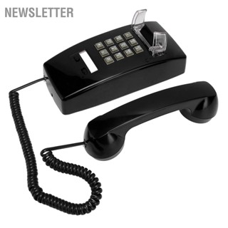  Newsletter Retro Wall Mounted Phone Classic โทรศัพท์มีสายกันน้ำพร้อมปุ่มควบคุมระดับเสียงสำหรับโฮมออฟฟิศห้องนั่งเล่นโรงเรียน