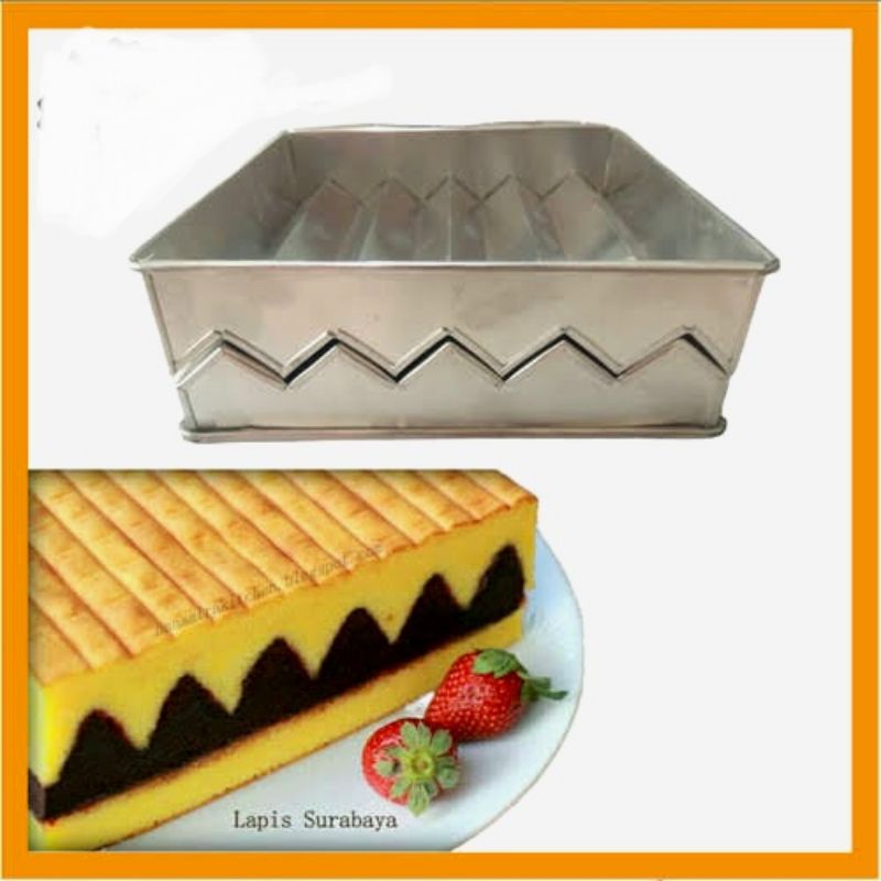 BRASS LAPIS SURABAYA 1 SET / ZIZAG PAN / BROWNIES CAKE PAN / LAPSUR PAN / SPIKU PAN