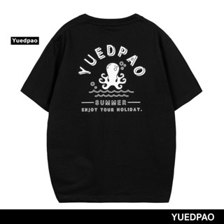 Yuedpao ยอดขาย No.1 รับประกันไม่ย้วย 2 ปี ผ้านุ่ม เสื้อยืดเปล่า เสื้อยืด Oversize Black tako  print_04