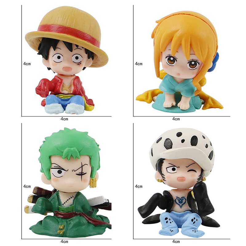 โมเดลฟิกเกอร์ PVC รูปการ์ตูนอนิเมะ One Piece Q Version Luffy Zoro Nami Law ขนาด 4 ซม. เหมาะกับของขวัญวันเกิด ของเล่นสําหรับเด็ก ราคา ถูกที่สุด ดีลบีเคเค แกลเลอรีภาพที่ 9