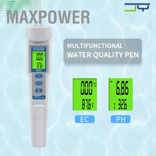 Maxpower เครื่องวัดคุณภาพน้ำแบบปากกา EC PH TEMP 3 in 1 เครื่องทดสอบความแม่นยำแบบพกพามัลติฟังก์ชั่น