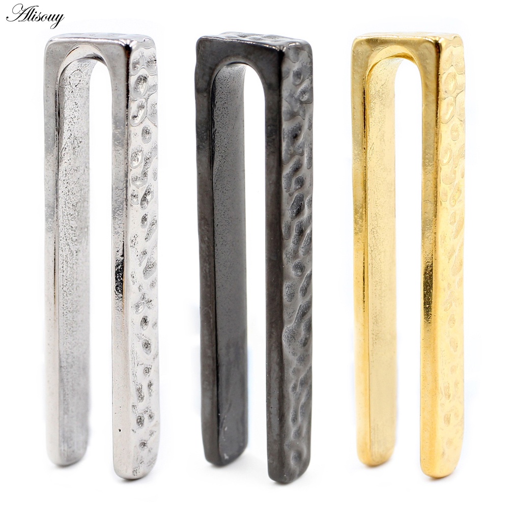 Alisouy 1 ชิ้น ที่เรียบง่าย สเตนเลส หล่อหู ถ่วงน้ําหนัก ไม้แขวนเสื้อ ขยาย ปลั๊ก เกจ ต่างหู เจาะร่างกาย เครื่องประดับ