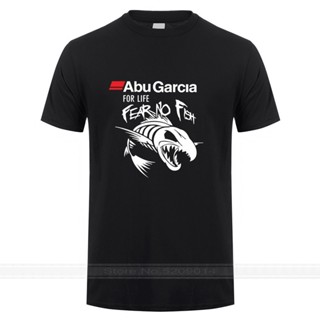 เสื้อยืดแขนสั้น ผ้าฝ้าย พิมพ์ลาย Abu Garcia Fear No Fish สําหรับผู้ชาย