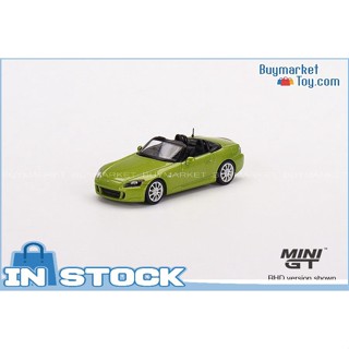 [Authentic] Mini GT 1/64 Diecast Car Honda S2000 (AP2) Lime Green Metallic rhD