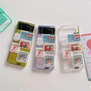 เคสโทรศัพท์แข็ง กันกระแทก แบบเต็มเครื่อง สําหรับ Samsung Galaxy Z Flip 4 Z Flip 3 5G