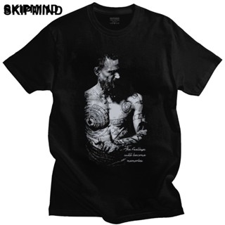 Cool Male Viking Baldur T Shirt Short Sleeved Crewneck Cotton Tshirt Graphic God of War Tee Slim Fit Game Fan T-shi_02