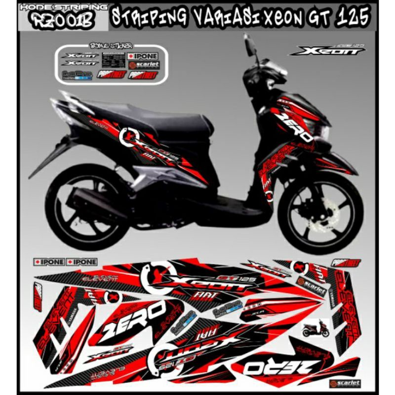 STRIPING XEON GT 125 สติ๊กเกอร์ YAMAHA XEON GT สติ๊กเกอร์ CUSTOM XEON GT POLE VATIATION