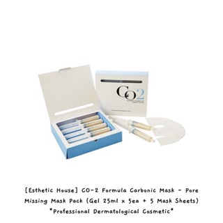 [Esthetic House] CO-2 Formula Carbonic Mask - Pore Missing Mask Pack (เจล 25 มล. x 5ea + 5 แผ่นมาส์ก) / k-beauty