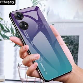 เคสโทรศัพท์มือถือกระจกนิรภัย แบบแข็ง ไล่โทนสี สําหรับ OPPO Reno 8 Pro 8Z 8T Reno8T Reno8 Pro Reno8Z