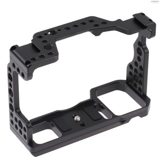 Camera Cage Aluminum Alloy Video Cage Replacement for  A7M3 A7R3 A9 Mirrorless Camera with Cold Shoe Mount 1/4 Inch &amp; 3/8 Inch Screw Holes