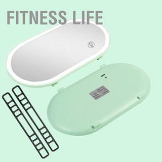 Fitness Life กระจกบังแดดรถยนต์พร้อมไฟ LED สวิตช์สัมผัสกระจก HD Universal Sun Shading Cosmetic Mirror