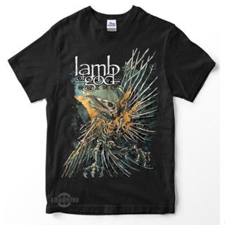 เสื้อยืด พิมพ์ลาย lamb of god 5omens พรีเมี่ยม สําหรับผู้ชาย