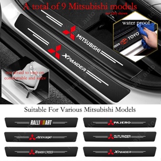 สติกเกอร์คาร์บอนไฟเบอร์ ป้องกันรอยขีดข่วน สําหรับติดขอบประตูรถยนต์ Mitsubishi Mirage Triton Xpander Pajero Xpander Cross Pajero Asx Outlander 1 ชุด