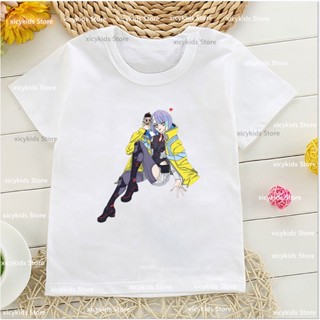 2022 New Style Boys Kids T-Shirt Cool Anime Cyberpunk Edgerunners  Print Teen Tshirt Fashion Kids Tshirt Funny Boys_12