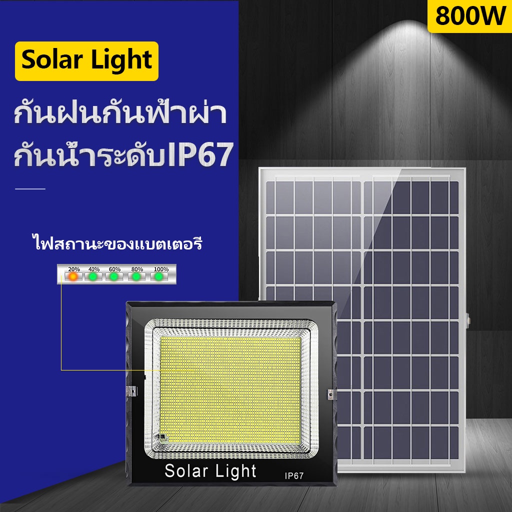 【กำลังไฟที่แท้จริง】JDไฟสปอตไลท์800W/400Wไฟถนนโซล่าเซลล์ solar cell ไฟโซล่าและแผงโซล่า Solar Light ไฟโซล่าเซลล์ สปอร์ตไลท