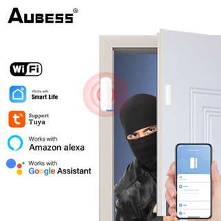 Tuya Wifi Smart Door Sensor ประตูเปิดเครื่องตรวจจับแบบปิด Smart Home Security Protection Alarm System Wifi Window Sensor ทำงานร่วมกับ Alexa,Google Home