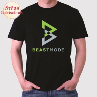 Nbf3f23r97r เสื้อยืด ผ้าฝ้าย พิมพ์ลาย Marshawn Lynch Beast Mode ER66WR18781 SD23WQ18969 สีดํา สําหรับผู้ชาย