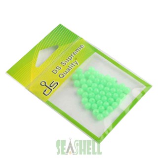 [Seashell02.th] ลูกปัดเรืองแสง ทรงกลม 5 มม. สําหรับตกปลา 50 ชิ้น