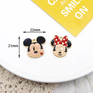 จี้ห้อย รูปการ์ตูนมิกกี้ มินนี่เมาส์ แฮนด์เมด DIY 2 ชิ้น ต่อล็อต 035