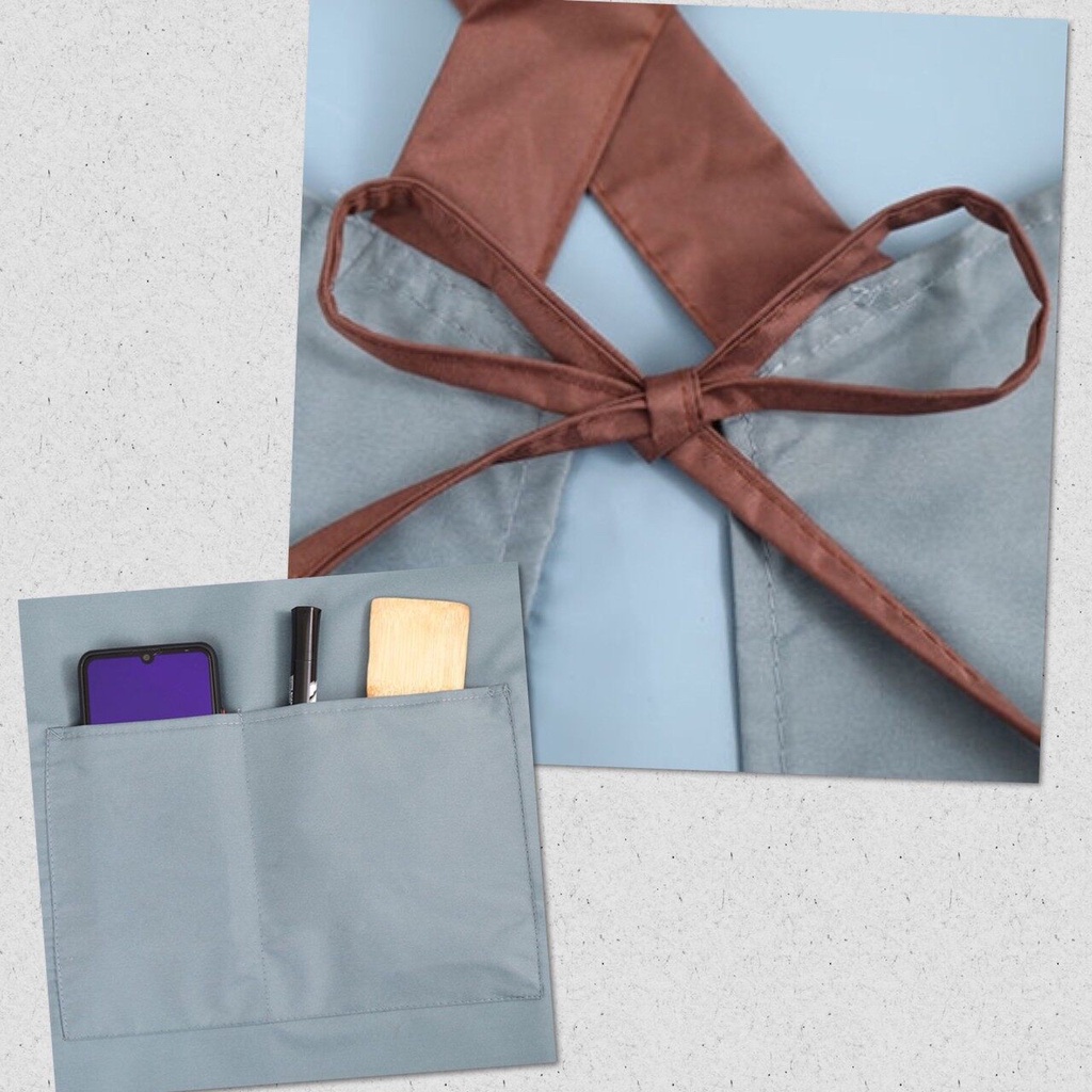 ✨ ผ้ากันเปื้อน มินิมอล ชุดกันเปื้อน ชุดทำความสะอาด กันน้ำ คราบสกปรก น่ารัก ✨ - รูปที่ 5