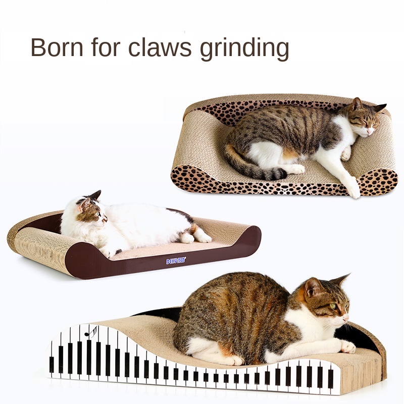 โซฟาแมว ขนาดใหญ่ ที่ฝนเล็บแมว ที่นอนยาว ชามแมว ที่ฝนเล็บ กระดานลูกฟูก กรงเล็บกระดาษลูกฟูก กรงเล็บเจียร ของเล่นแมว สิ่งจําเป็นในชีวิตประจําวัน