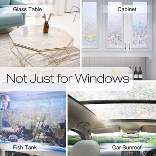 【ราคาต่อ2เมตร】ฟิล์มติดกระจก Glass sticker ฟิล์มสุญญากาศ ประตูกระจก สติกเกอร์กระจกหน้าต่าง 3D สติ๊กเกอร์ติดกระจก