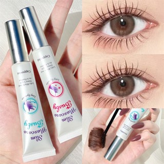 Cappuvini Brown Black Mascara Silk Fibre Lengthening Black Lash Eyelash Extension Eye Lashes Ultra-fine Brush Long-wearing Black Color Mascara