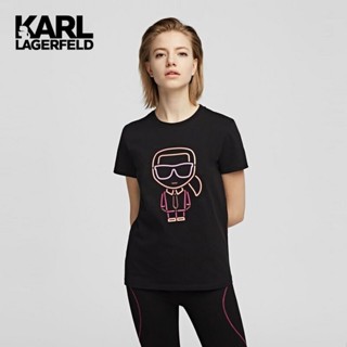 เสื้อยืดผู้ชาย Karl Lagerfeld Karl Lagerfeld ใหม่ เสื้อแขนสั้น ทรงหลวม สําหรับผู้หญิง 215W1710S-5XL