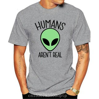 เสื้อยืดลําลอง ผ้าฝ้าย แขนสั้น พิมพ์ลายเอเลี่ยน Arent Real Alien แฟชั่นสําหรับผู้ชาย และผู้หญิง_02