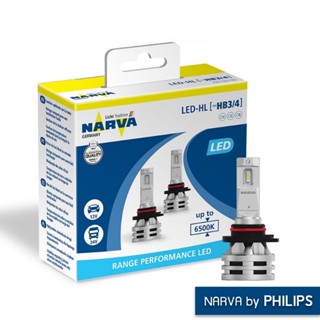 NARVA Range Performance LED 6500K หลอดไฟรถยนต์ ขั้ว HB3/4 [2 หลอด]