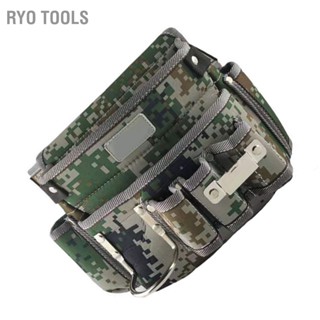  Ryo Tools กระเป๋าใส่เครื่องมือคาดเอวกระเป๋าใส่เครื่องมืออเนกประสงค์แบบผ้า Oxford พร้อมเข็มขัดสำหรับงานซ่อม