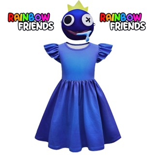 ชุดเดรสคอสเพลย์ Roblox Rainbow Friends สําหรับเด็กผู้หญิง เหมาะกับงานปาร์ตี้ฮาโลวีน