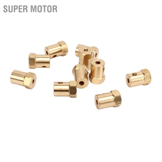  Super Motor 10PCS RC Hex Coupler ตัวเชื่อมต่อข้อต่อทองเหลืองแบบยืดหยุ่นสำหรับ รถล้อยางเพลามอเตอร์อุปกรณ์เสริม