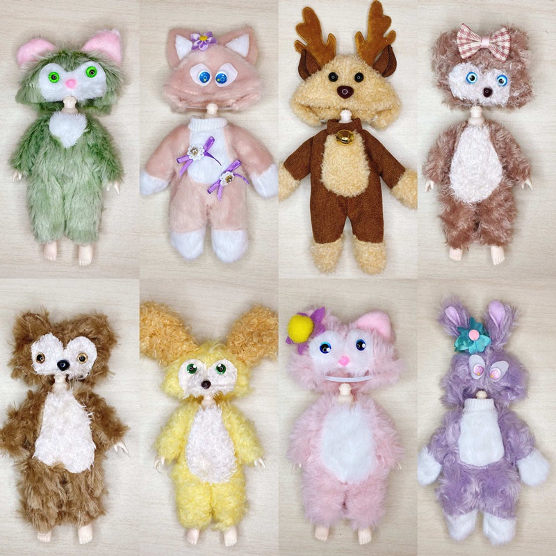 ใหม่ Ob11 ตุ๊กตาเสื้อผ้าสําหรับ 1/8 1/12 ตุ๊กตา Bjd 16 ซม.ตุ๊กตา Dress Up อุปกรณ์เสริมการ์ตูนสัตว์สไ