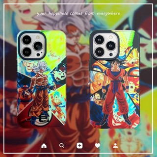 เคสโทรศัพท์มือถือ เนื้อแมตต์ ลายดราก้อนบอล Son Goku สําหรับ iPhone 14 Pro 13 12 Pro Max 11