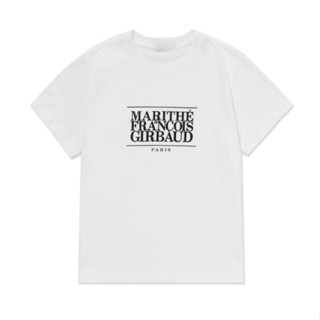(พรี) แท้ เสื้อยืด MARITHE W CLASSIC LOGO TEE off white แบบเจนนี่ blackpink โนเจ เยริ เวนดี้ การ์ตูน
