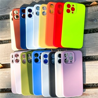 เคสโทรศัพท์มือถือ ซิลิโคนนีออน สีพื้น สําหรับ iPhone 14 Pro max 14 14 Pro