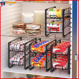 2 Pack Soda Can Storage Rack Stackable Beverage Can Organizer Non-slip Refrigerator Can Dispenser Holder