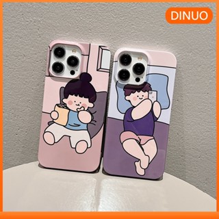 Dinuo-เคสโทรศัพท์มือถือคู่รัก แบบซิลิโคน ลายการ์ตูนน่ารัก สําหรับ Apple Iphone 14pro max 13 11 12