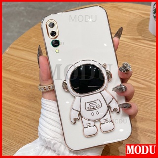 Modu เคสโทรศัพท์มือถือแบบนิ่ม ลายนักบินอวกาศ 3D พร้อมที่ตั้งวาง หรูหรา สําหรับ Huawei Y9 Prime 2019