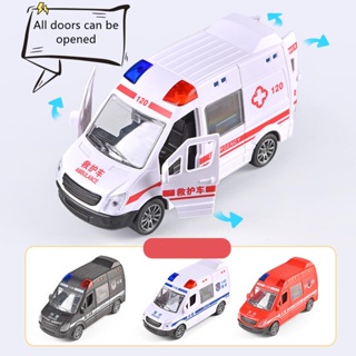 โมเดลรถยนต์ฉุกเฉิน Souptoys City Diecast Ambulance ของเล่นเสริมการศึกษา สําหรับเด็ก