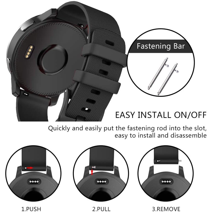 สายนาฬิกาข้อมือซิลิโคน สําหรับ Garmin Forerunner 255 255s Music